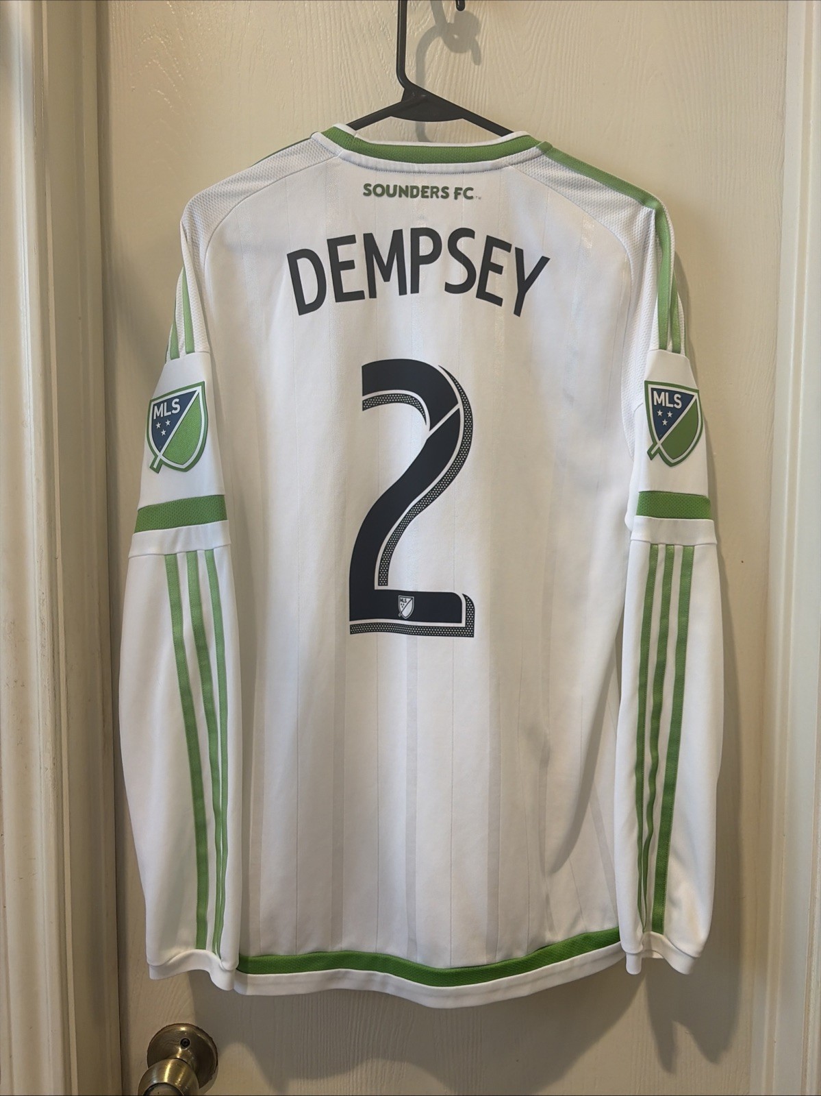 Seattle Sounders Adidas Player Issue 2015 Away Shirt Long Sleeve Dempsey #2 BNWT Seattle Sounders Adidas Player Issue 2015 Away Shirt Long Sleeve Dempsey #2 BNWT