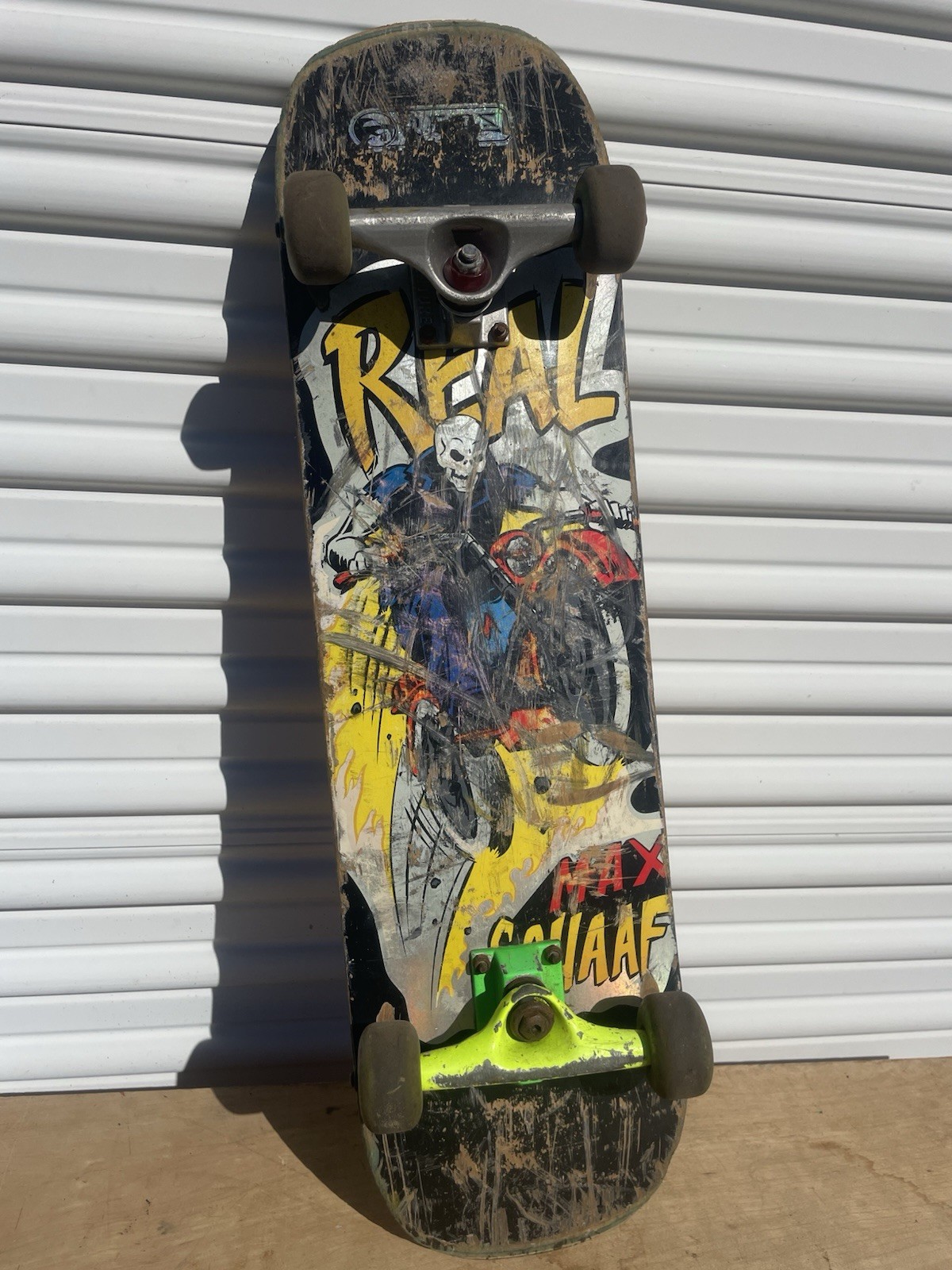 Vintage OG Max Schaaf Real Skateboard Cool Piece Has Wear
