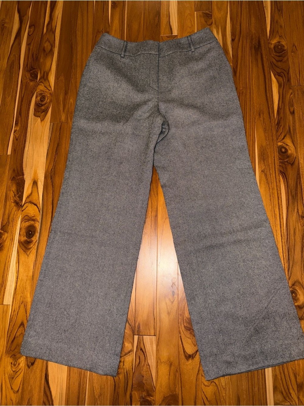 Talbots Gray Straight-Leg Wool Blend Trousers Talbots Gray Straight-Leg Wool Blend Trousers