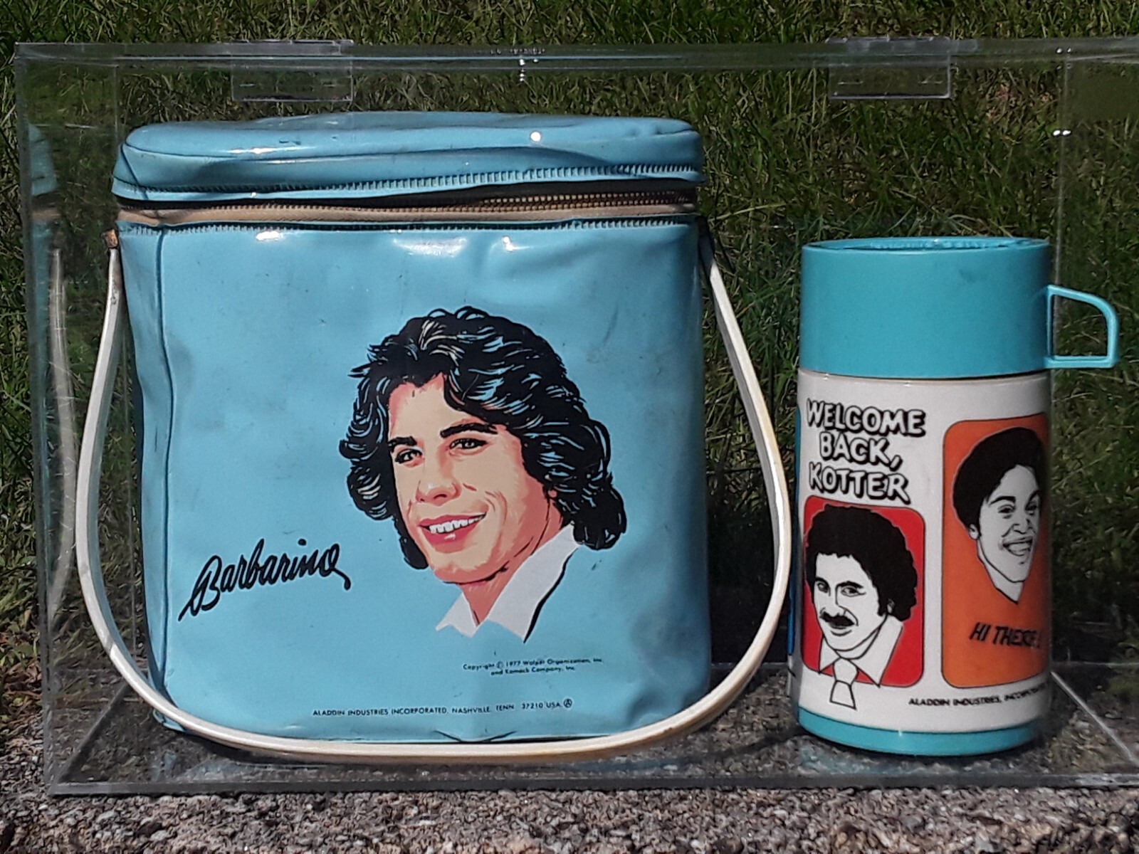 WELCOME BACK KOTTER VINNIE BARBARINO VINYL LUNCHBOX ALADDIN BRUNCH BAG W/THERMOS WELCOME BACK KOTTER VINNIE BARBARINO VINYL LUNCHBOX ALADDIN BRUNCH BAG W/THERMOS