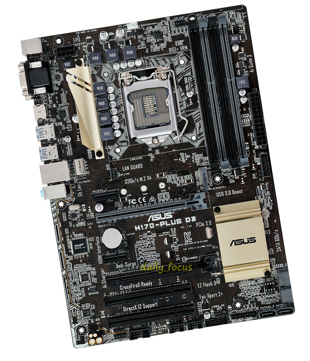 Asus H170 PLUS D3 Motherboard LGA1151 Intel H170 DDR3 DIMM USB3.0 HDMI ATX Asus H170 PLUS D3 Motherboard LGA1151 Intel H170 DDR3 DIMM USB3.0 HDMI ATX