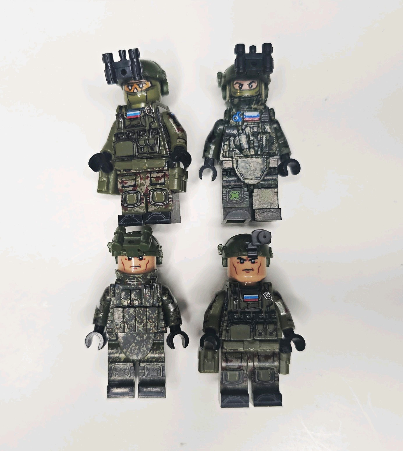 Custom Block VDV Spetsnaz 4 Minifigures Plus Weapons And Accessories Lego Custom Block VDV Spetsnaz 4 Minifigures Plus Weapons And Accessories Lego