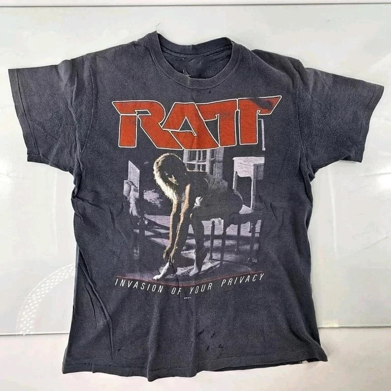 Vintage RATT Shirt Mens Invasion Of Your Privacy Tour 1985 Metal Band