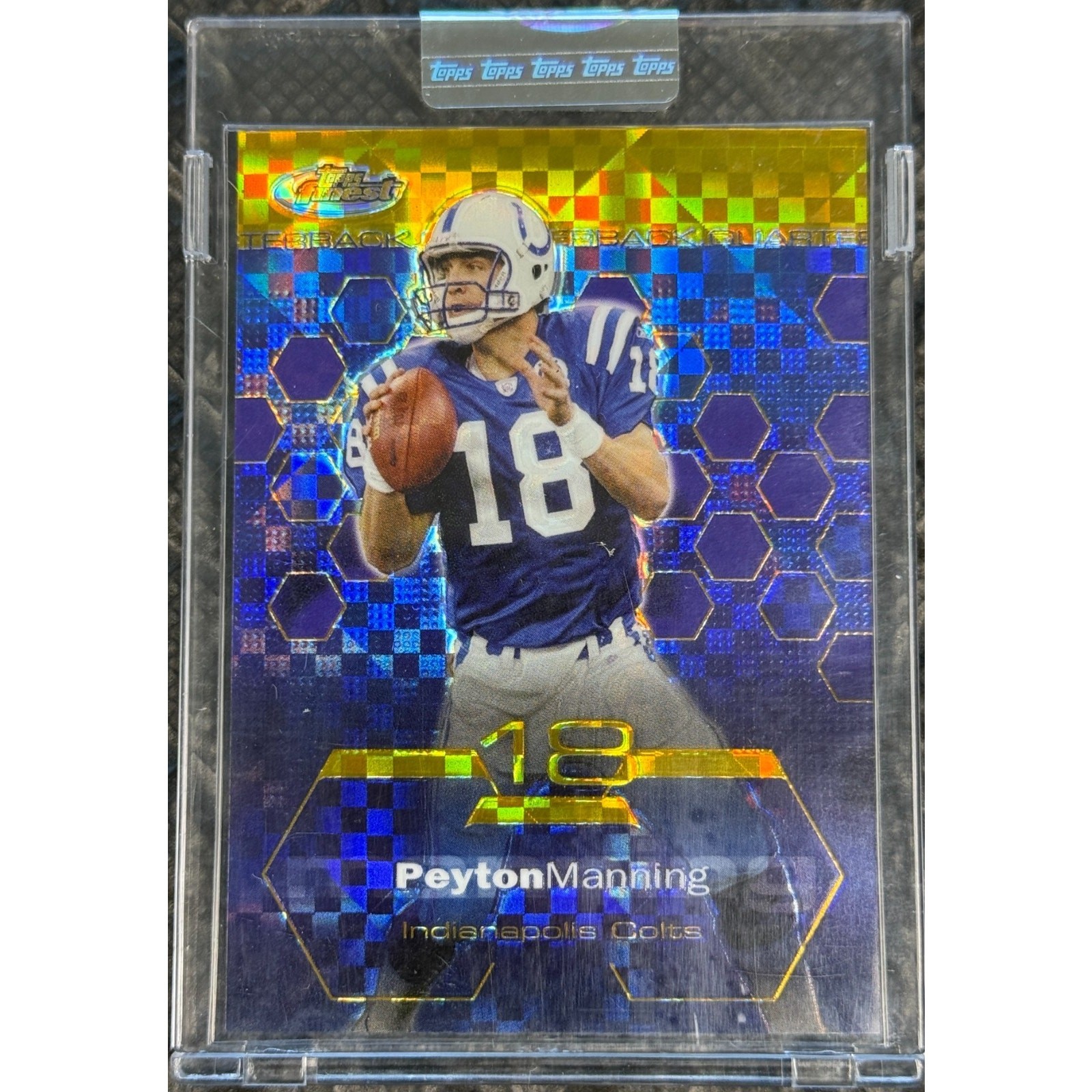 2003 Topps Finest Peyton Manning Colts #9 Gold X-Fractor /175 Sealed Colts HOF
