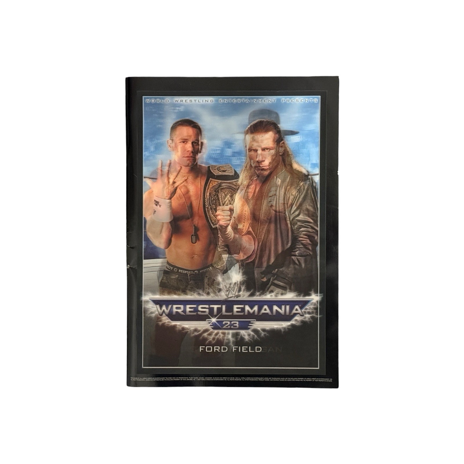 WWE WrestleMania 23 2007 Ford Field Original Ticket Stub + Official Programme