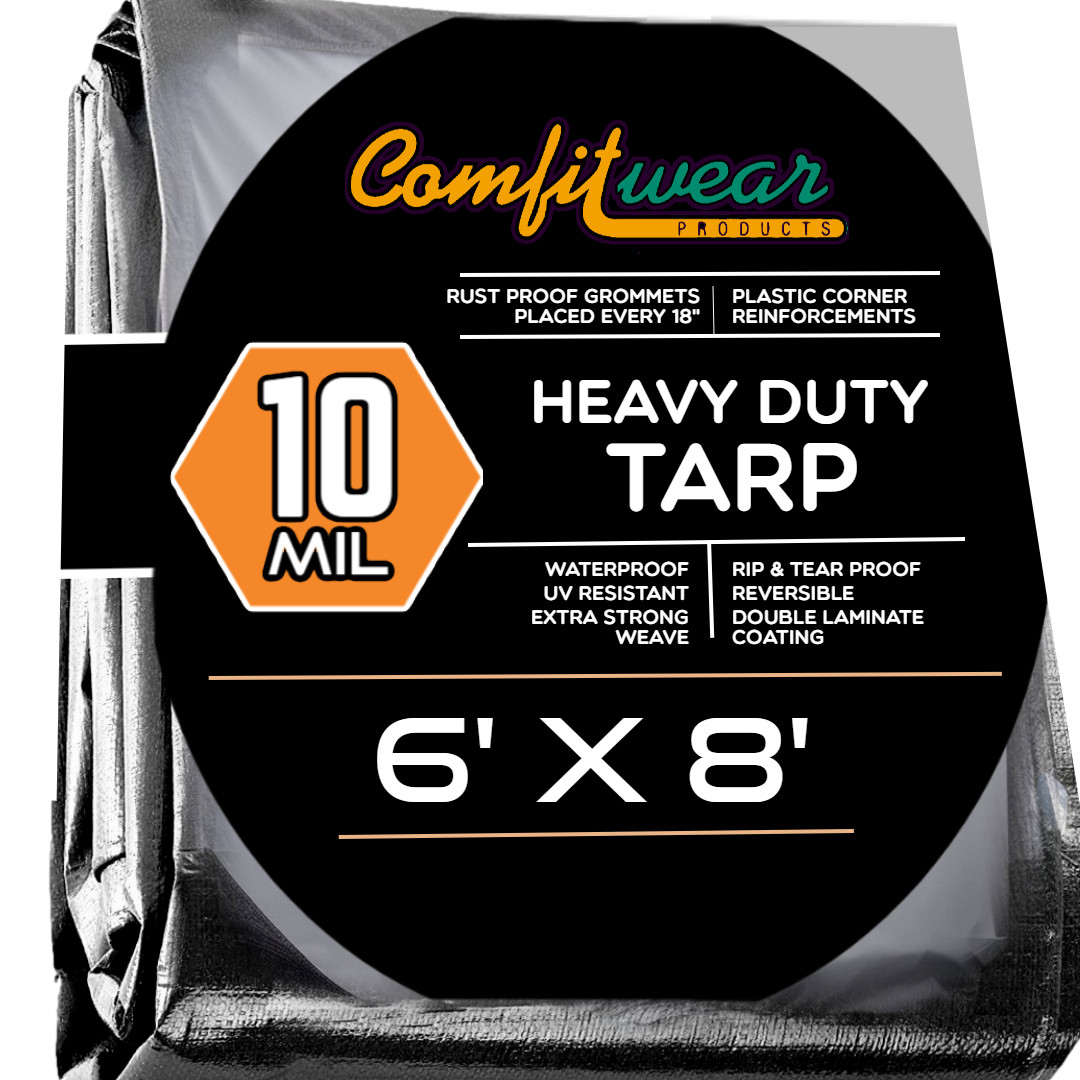 COMFITWEAR Super Heavy Duty Tarp Cover Reinforce Multi-Purpose Tarp Cover COMFITWEAR Super Heavy Duty Tarp Cover Reinforce Multi-Purpose Tarp Cover