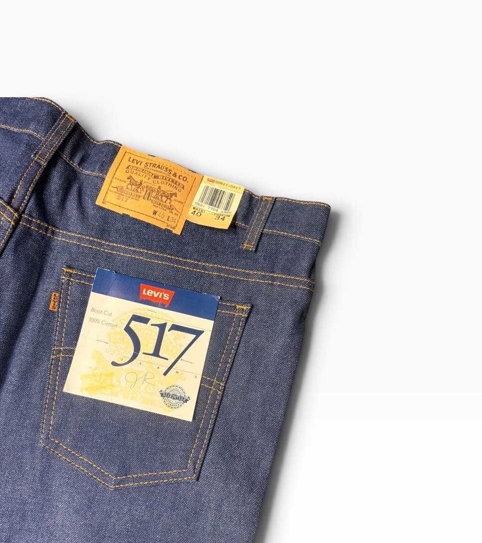 Vintage Levi\'s 517 Saddleman Boot Cut Jeans Orange Tab 40x34 Deadstock Made 1987 Vintage Levi\'s 517 Saddleman Boot Cut Jeans Orange Tab 40x34 Deadstock Made 1987