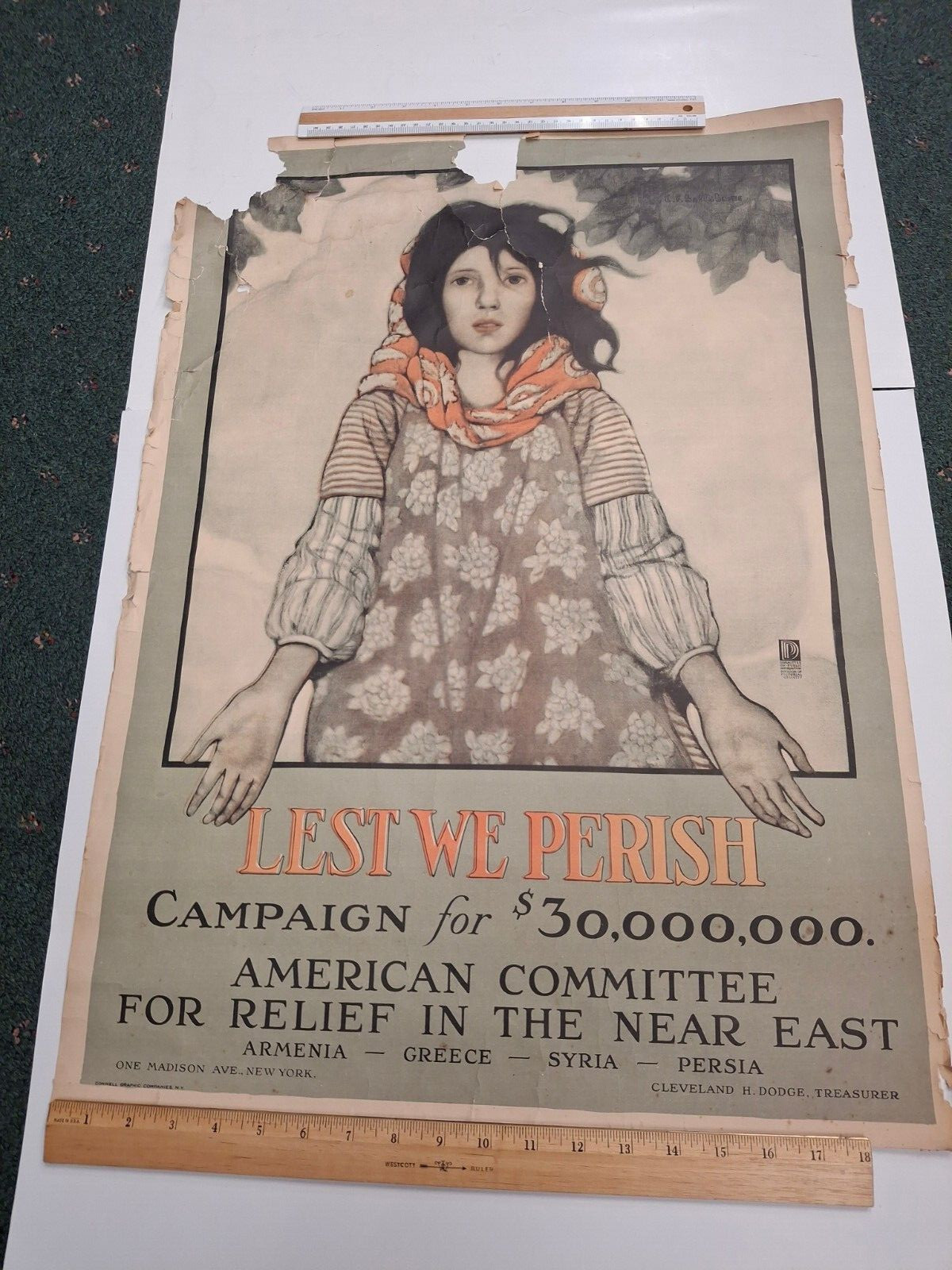 Orig Hist collectible memorabilia “Lest We Perish “ Armenia Persia Greece relief Orig Hist collectible memorabilia “Lest We Perish “ Armenia Persia Greece relief