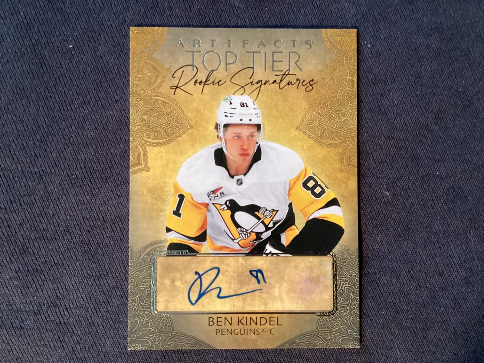 Ben Kindel 2025-26 Artifacts Top Tier Rookie Signatures Hockey Card # TTR-BK Ben Kindel 2025-26 Artifacts Top Tier Rookie Signatures Hockey Card # TTR-BK