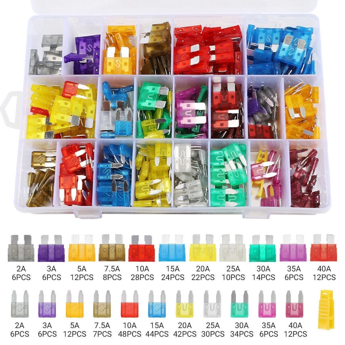 420pc Mini Auto Car (ATM) Blade Fuse Assortment Set Auto Car Motorcycle Assorted