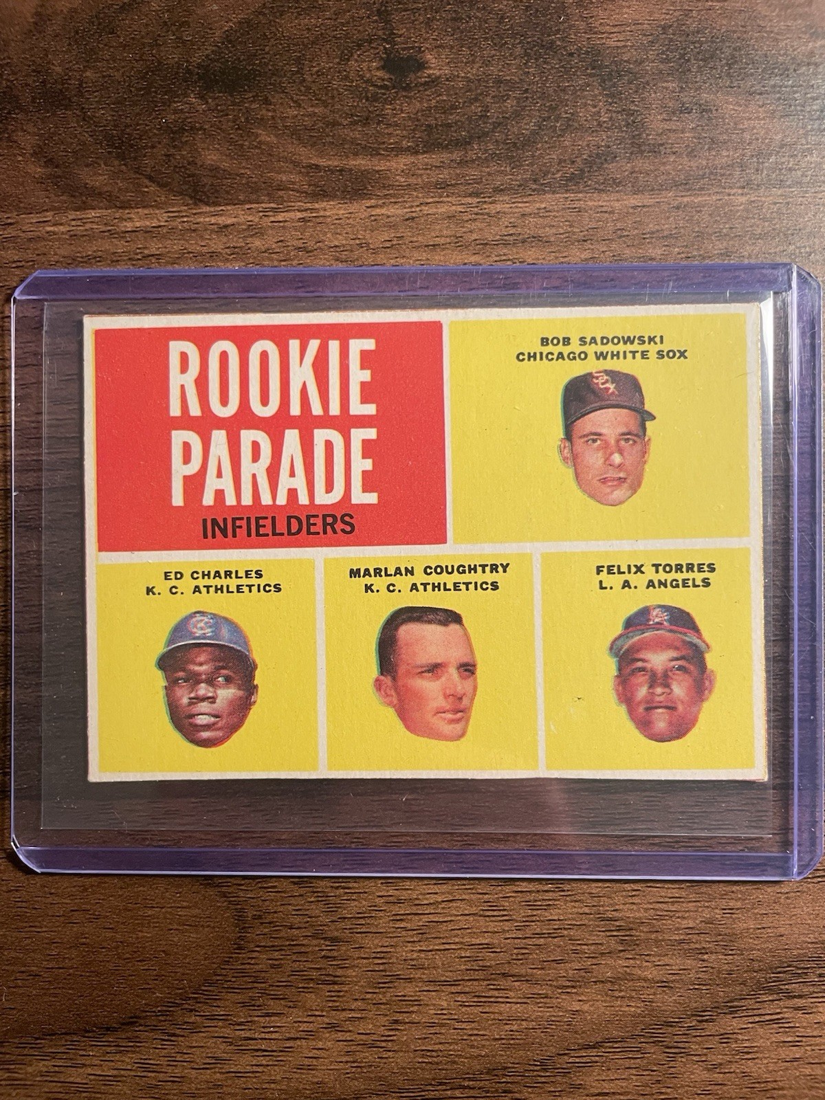 1962 Topps High # Rookie Parade Infielders RC #595 Sadowski Charles Torres 1962 Topps High # Rookie Parade Infielders RC #595 Sadowski Charles Torres