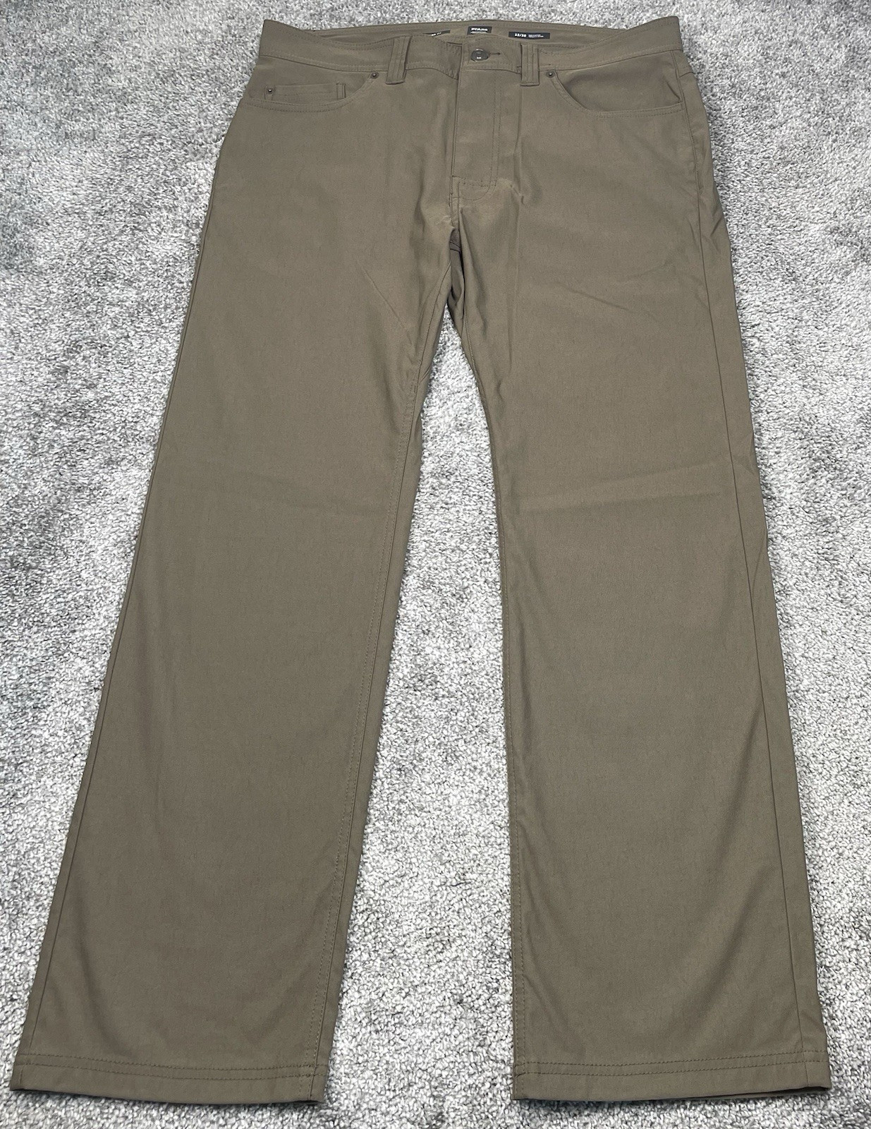 PrAna Brion Pants II Men\'s 33x30 Brown Stretch Hiking Outdoor Chino 1969771