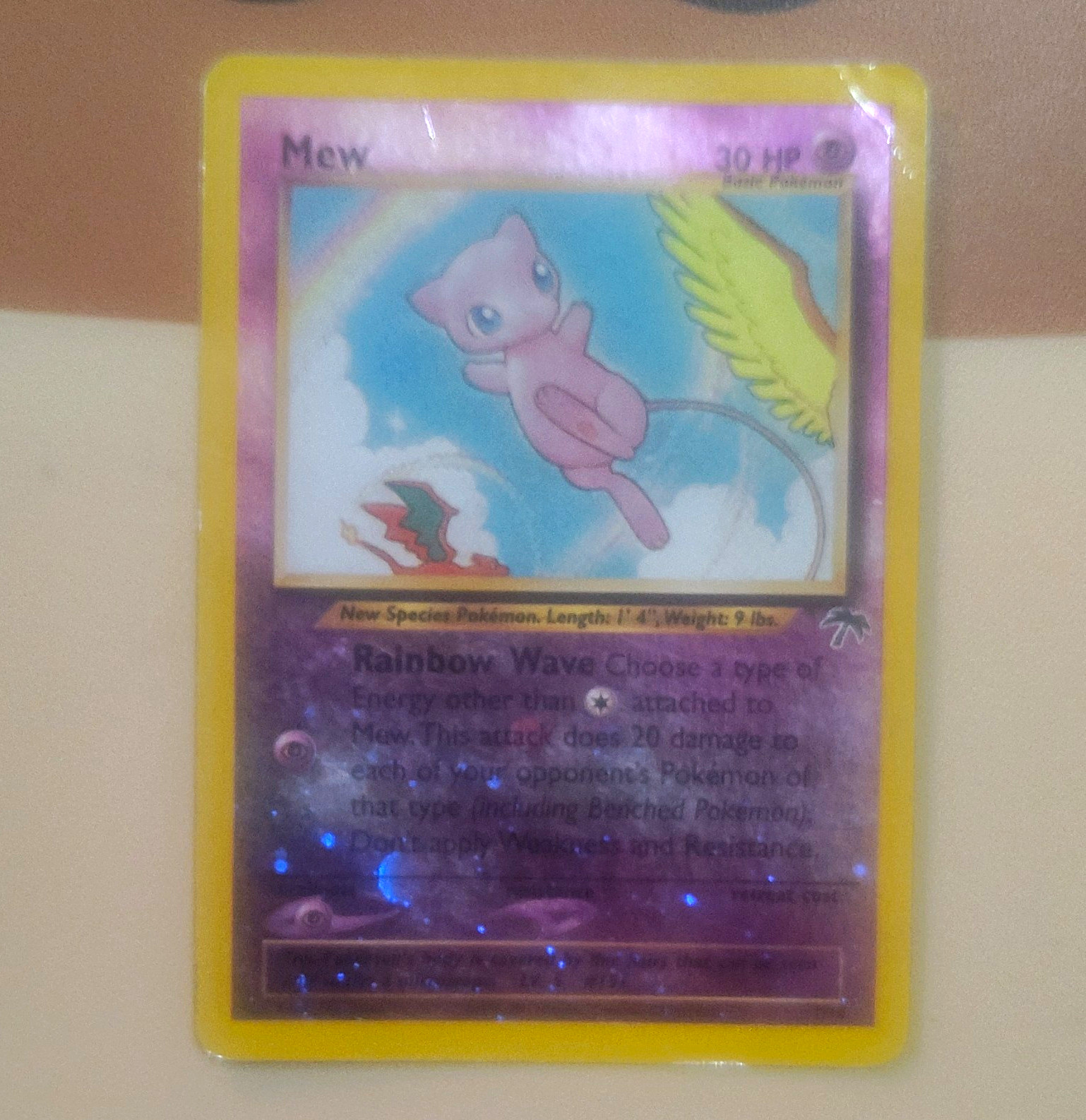 Wizards of the Coast Mew 9/64 Fossil Holo Rare Basic 30 HP Eng Pokémon TCG Wizards of the Coast Mew 9/64 Fossil Holo Rare Basic 30 HP Eng Pokémon TCG