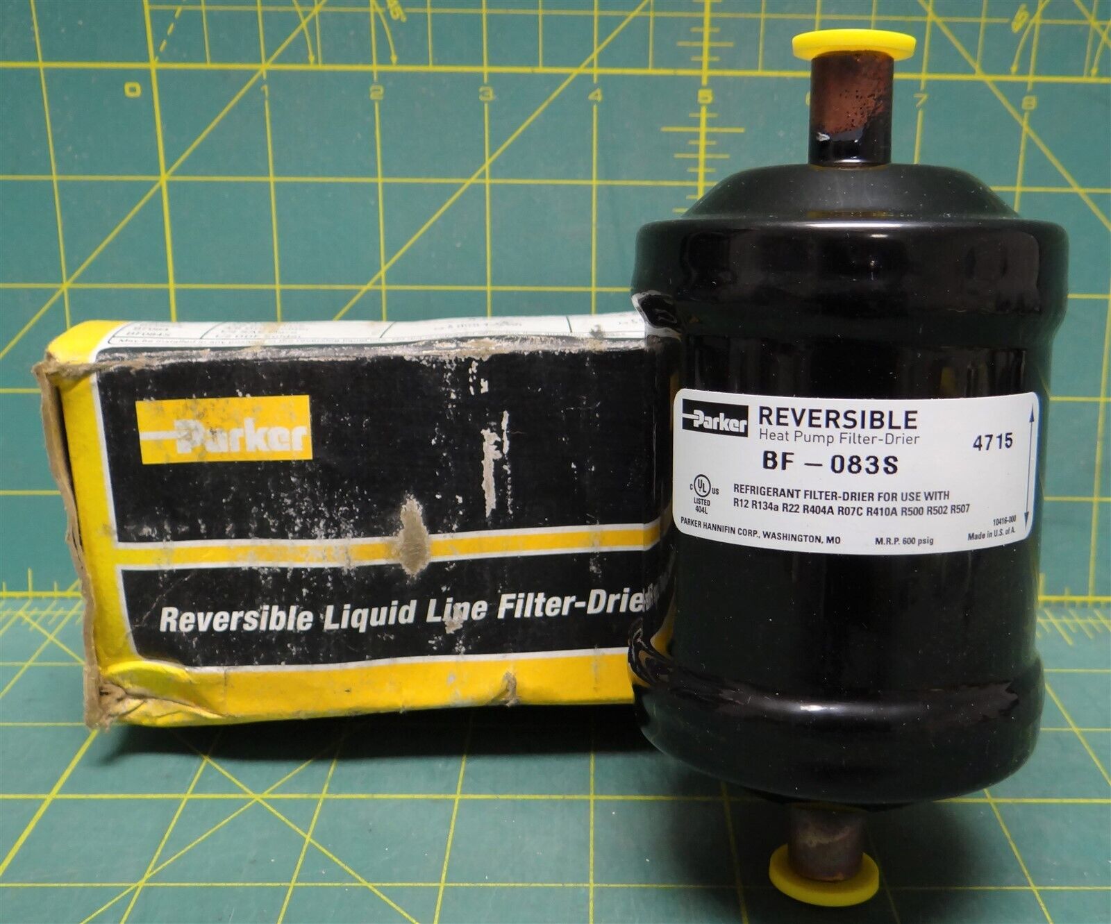 Parker BF-083S Reversible Liquid Line Filter-Drier, Steel, Bi Flow, 3/8\