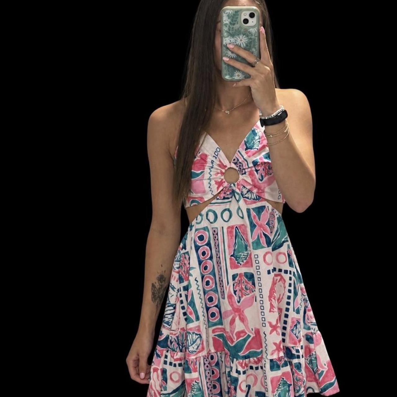 Shein Women\'s Multi and Pink Dress