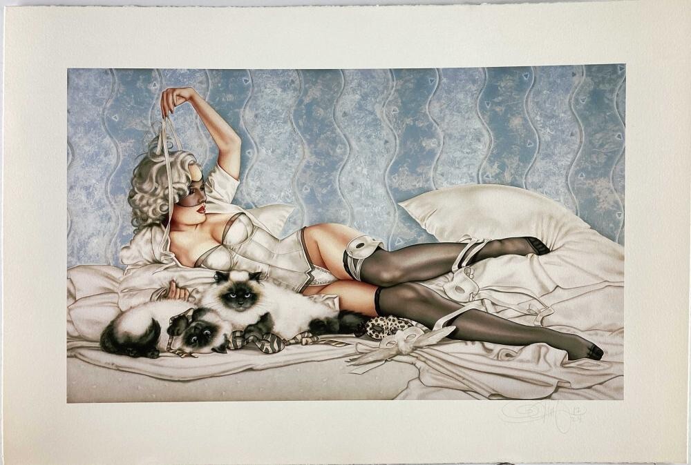 Vintage Olivia De Berardinis Signed Pin-Up Art 17/24 Rhonda Ridley “Tapioca” Vintage Olivia De Berardinis Signed Pin-Up Art 17/24 Rhonda Ridley “Tapioca”