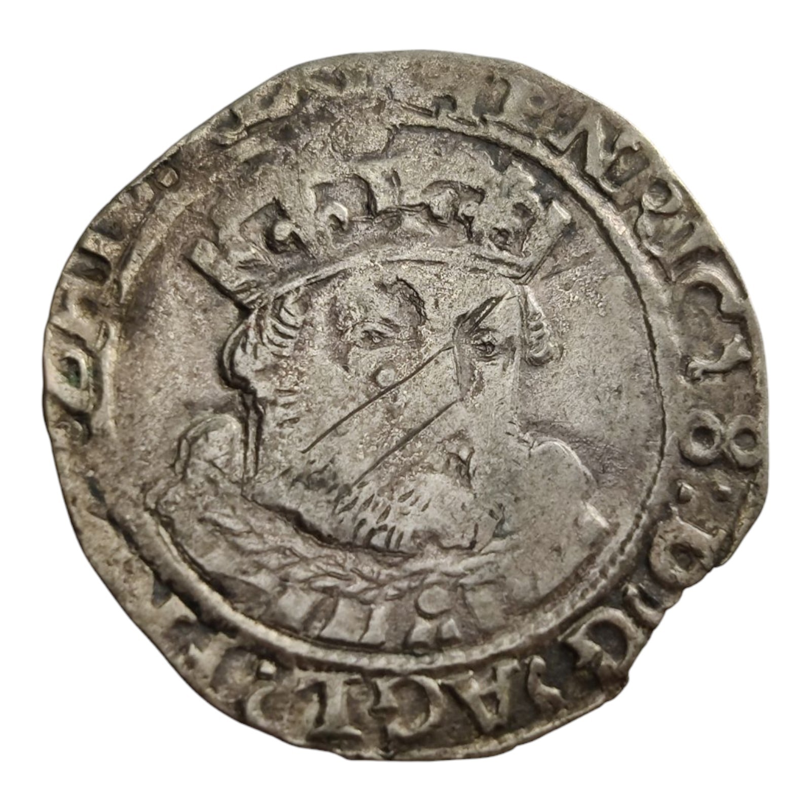 1547-1551 England Henry VIII Groat Posthumous Issue Hammered English Silver 1F 1547-1551 England Henry VIII Groat Posthumous Issue Hammered English Silver 1F