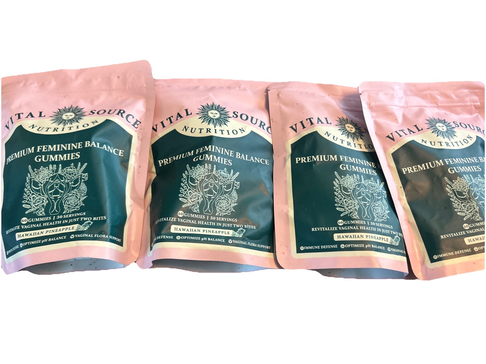 Vital Source Feminine Balance Gummies 4 Packs Of 60 Exp 2/27 Vital Source Feminine Balance Gummies 4 Packs Of 60 Exp 2/27