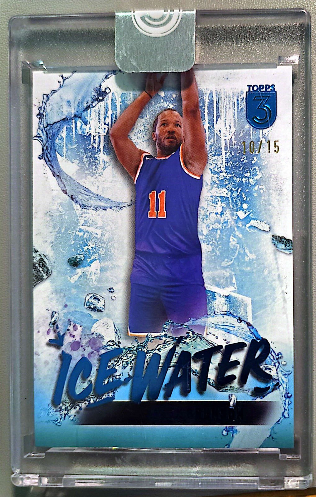 2023-2024 Topps Three (3) Blue Jalen Brunson Ice Water /15 #IW-14 Sealed MINT 2023-2024 Topps Three (3) Blue Jalen Brunson Ice Water /15 #IW-14 Sealed MINT