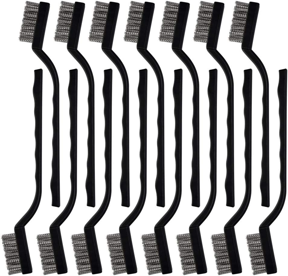 **15pc Mini Stainless Steel Wire Brush Set Welding Rust Cleaning Scratch Brushes