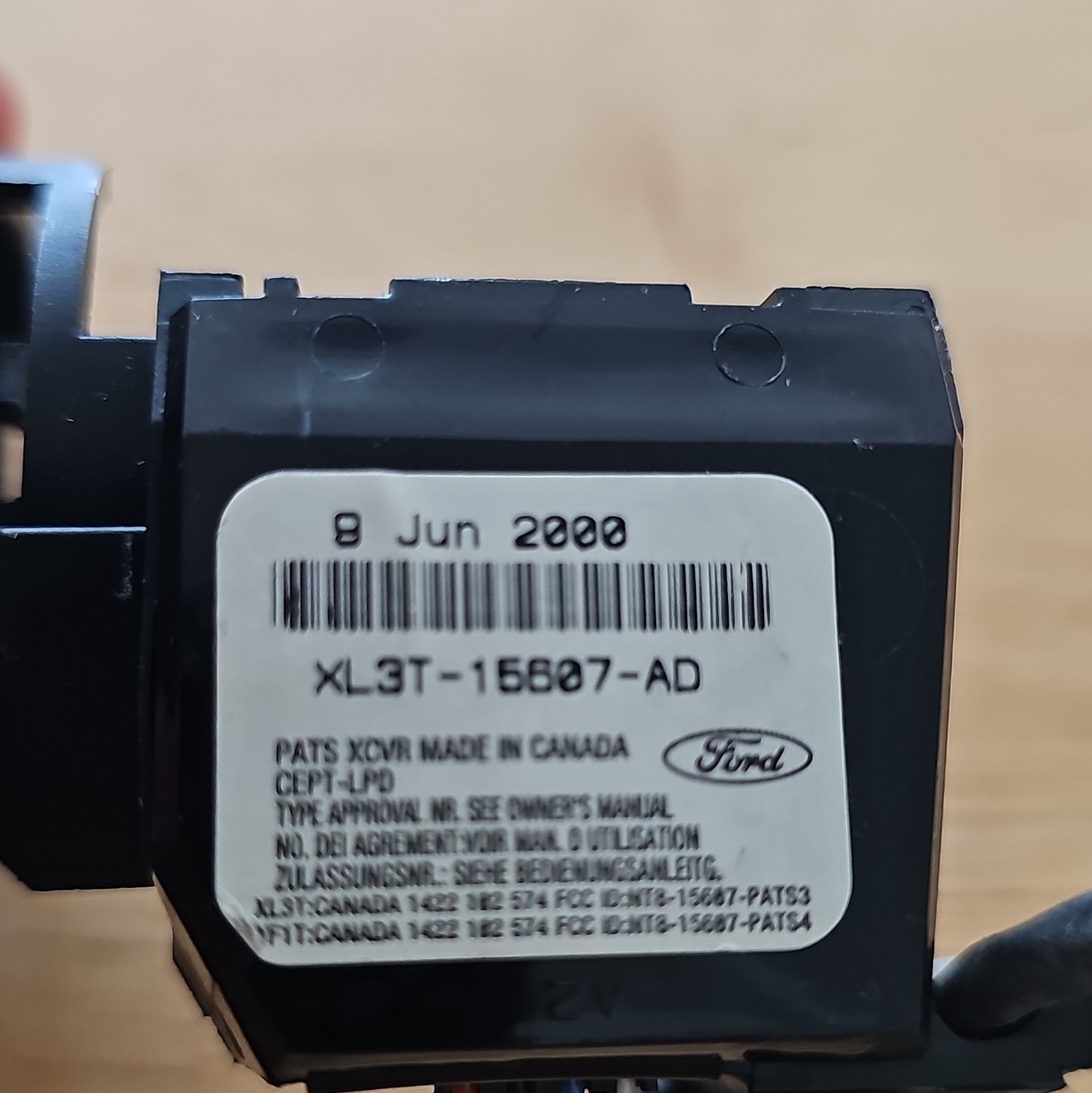 1999-2001 FORD EXPEDITION F150 ANTI THEFT PATS TRANSCEIVER  XL3T-15607-AD