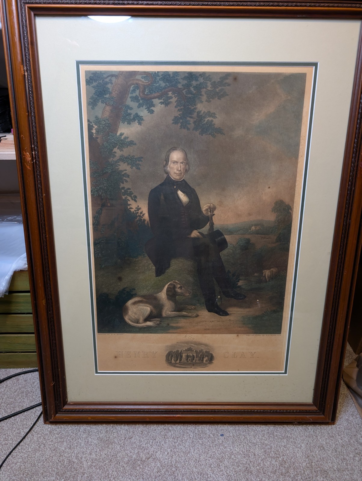 Rare Authentic 1843 Henry Clay Antique Steel Engraving Portrait (Framed) Rare Authentic 1843 Henry Clay Antique Steel Engraving Portrait (Framed)