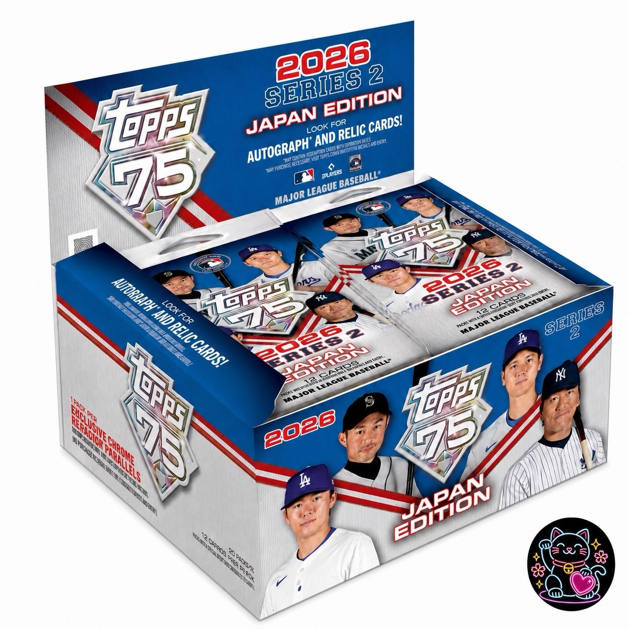 New Topps 2026 Series 2 Baseball Japan Edition Hobby Box 20 Packs Factory Sealed