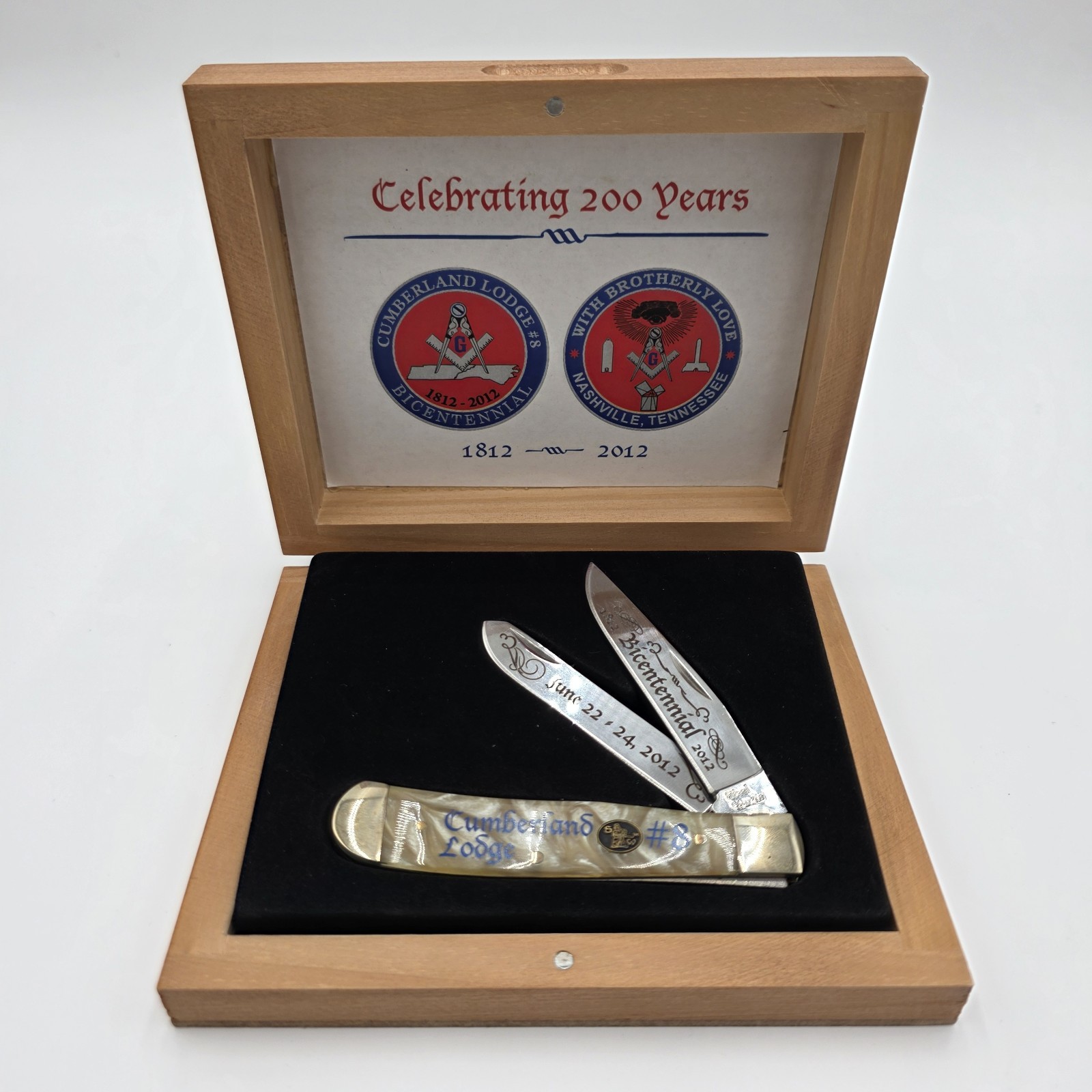 Masonic Cumberland Lodge Bicentennial Folding Pocket Knife