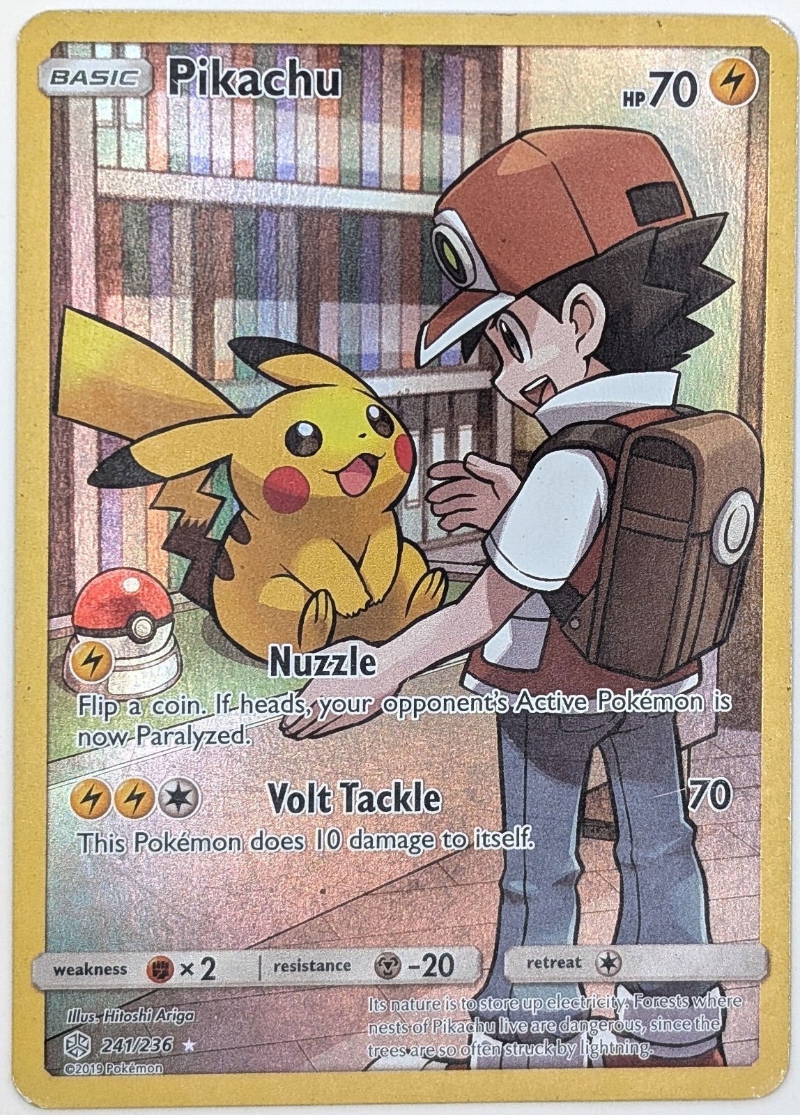 Pokemon Pikachu 241/236 - Cosmic Eclipse Pikachu Secret Rare Full Art 