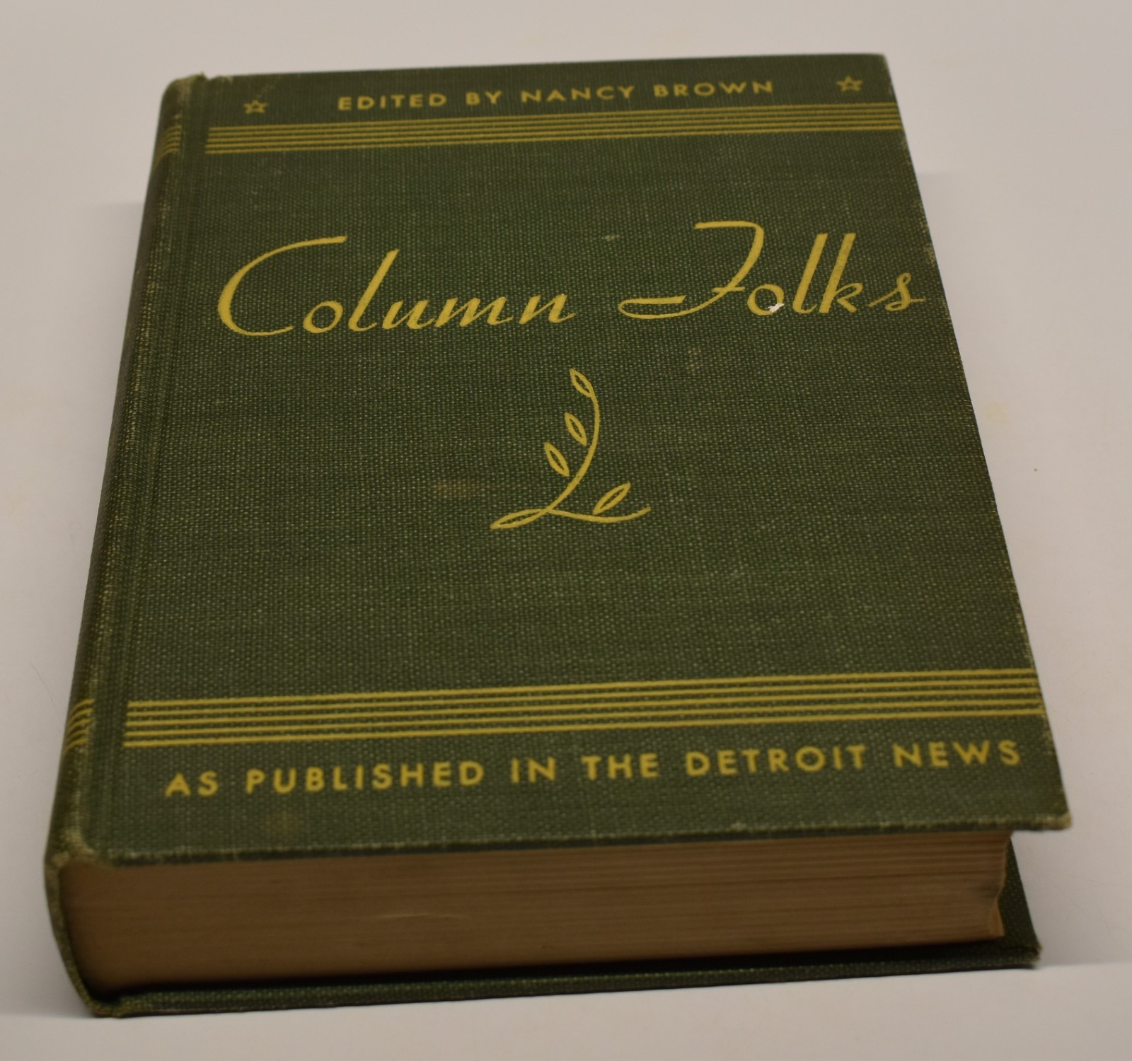 COLUMN FOLKS 1934 Nancy Brown DETRIOT NEWS advice VINTAGE HARDCOVER BOOK COLUMN FOLKS 1934 Nancy Brown DETRIOT NEWS advice VINTAGE HARDCOVER BOOK