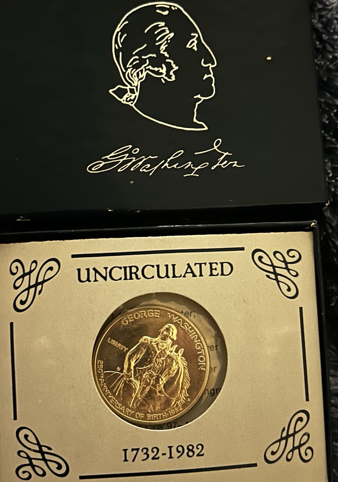 1982-D George Washington Uncirculated Silver Half Dollar 90% OGP COA