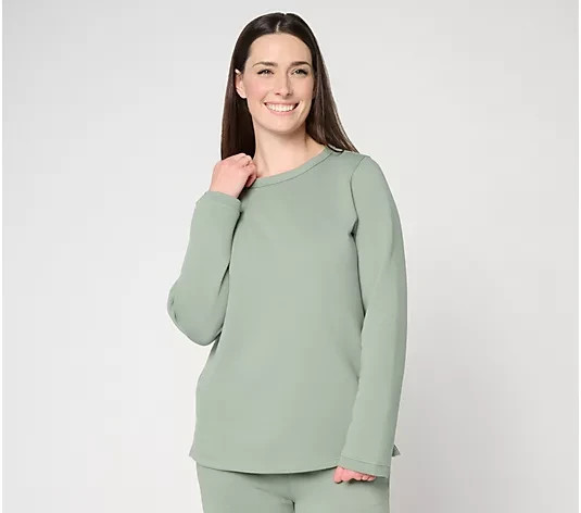 Susan Graver CloudSoft Fleece Top in Prints and Solids NWT A714024 Susan Graver CloudSoft Fleece Top in Prints and Solids NWT A714024