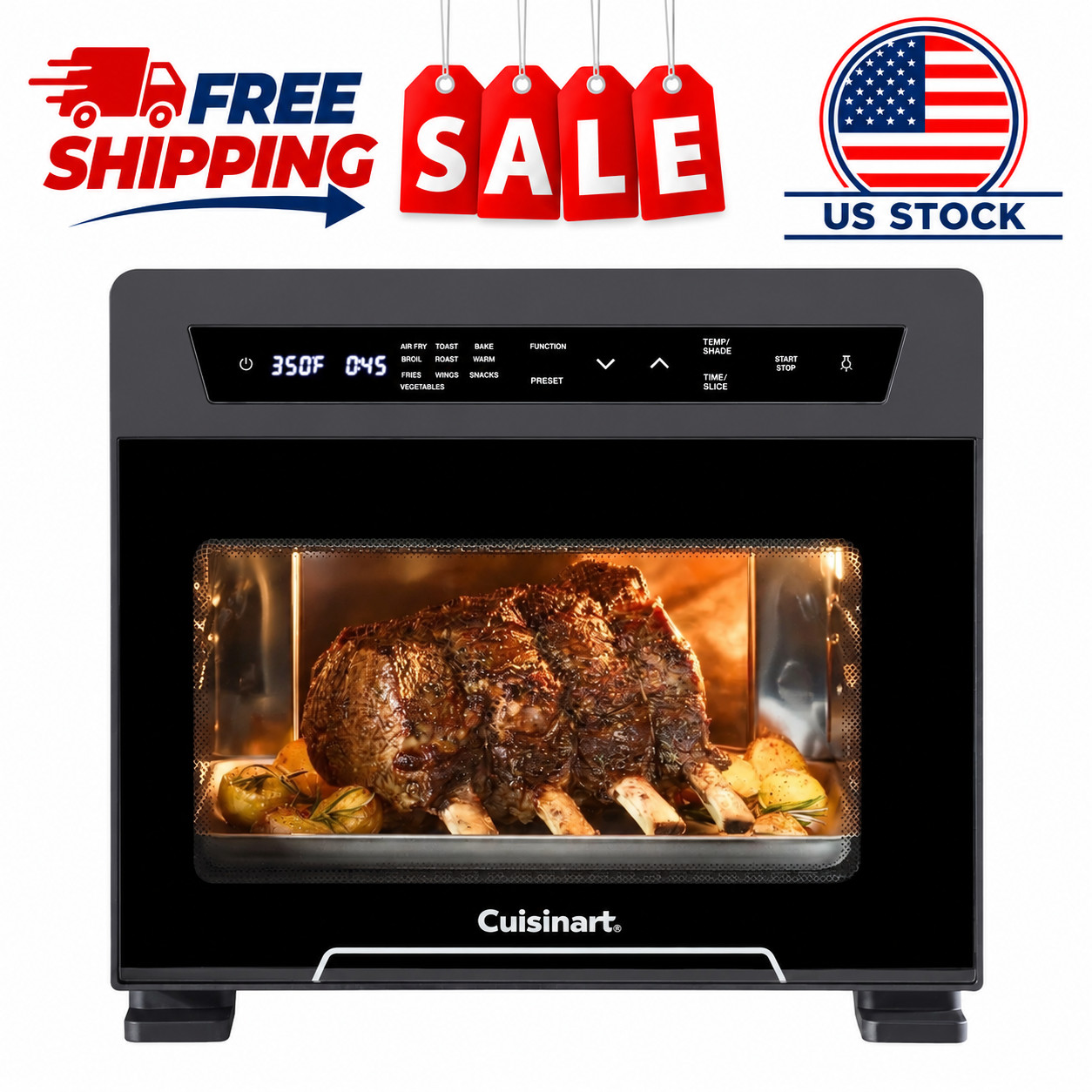 Cuisinart 10-in-1 Air Fryer Toaster Oven 26XL Digital TOA-110 Programs Gifts NEW