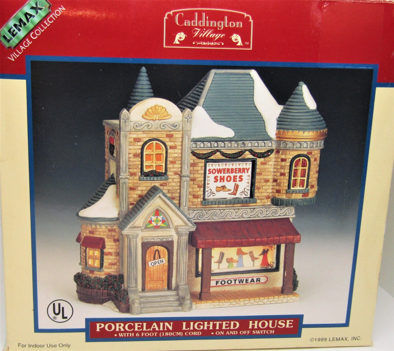 Lemax Village Collection, Caddington Village, LIghted Sowerberry Shoes, New.