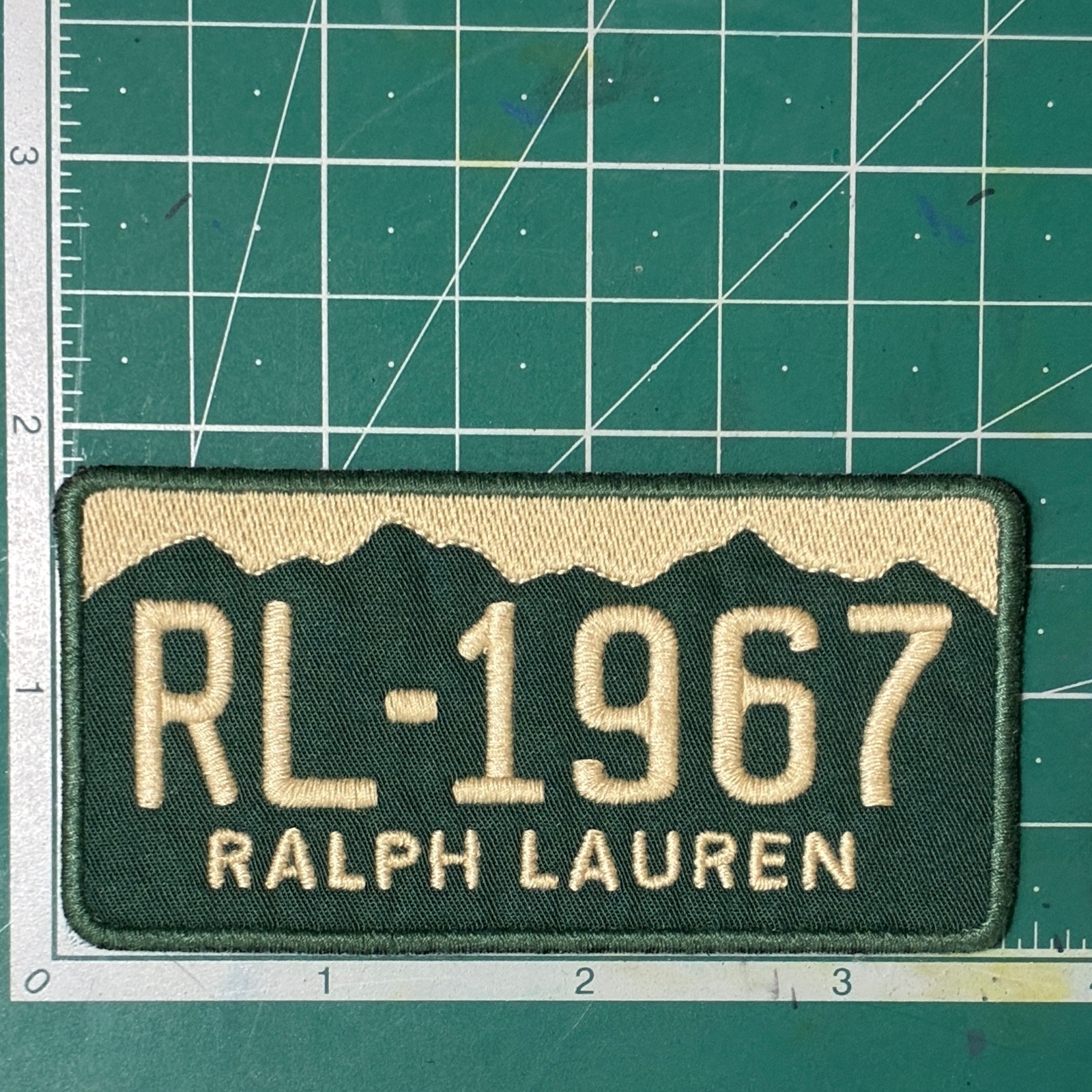 Rare Find Ralph Lauren Embroidered Patch RL Car Plate Sew-On NWOT Rare Find Ralph Lauren Embroidered Patch RL Car Plate Sew-On NWOT