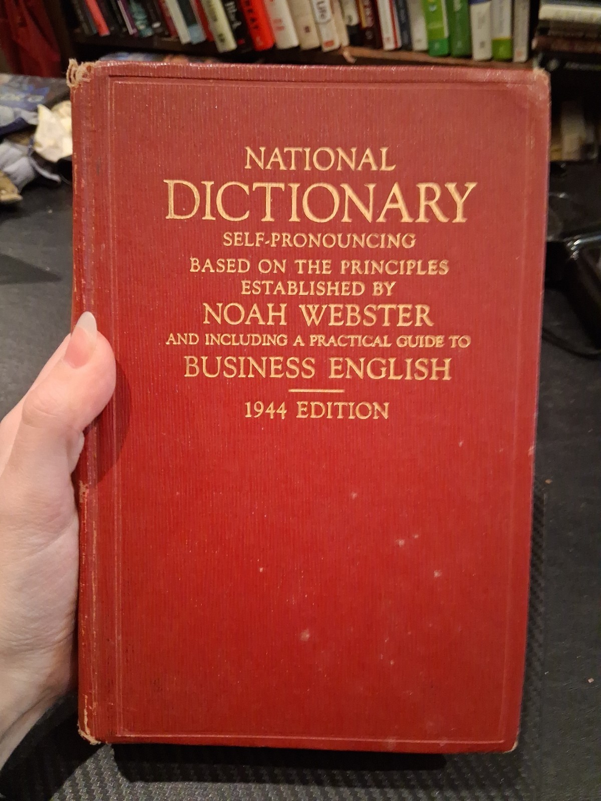 Vintage 1944 Webster National Dictionary of Business English