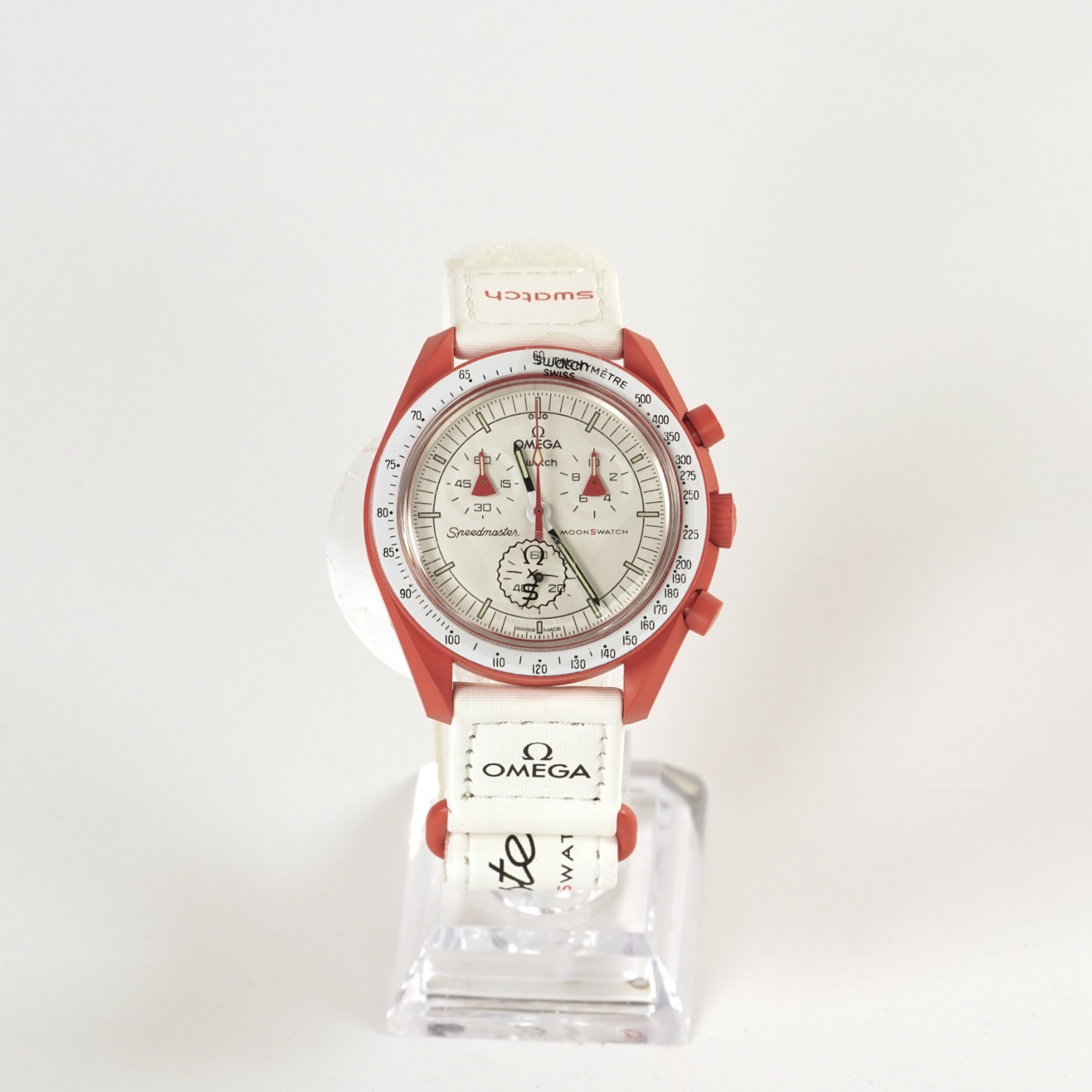Omega X Swatch Mission To Mars Quartz Watch 42mm - SO33R100