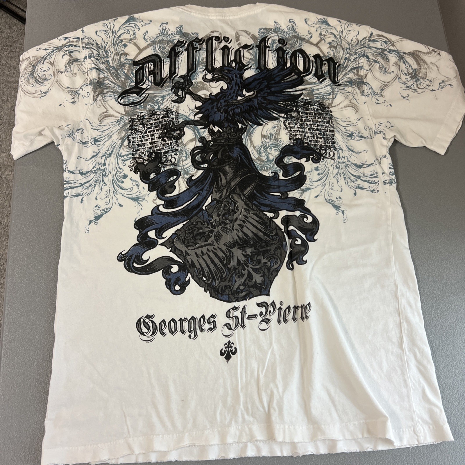 Vintage Affliction Tee Shirt Large Georges St Pierre RUSH Signature Series UFC Vintage Affliction Tee Shirt Large Georges St Pierre RUSH Signature Series UFC
