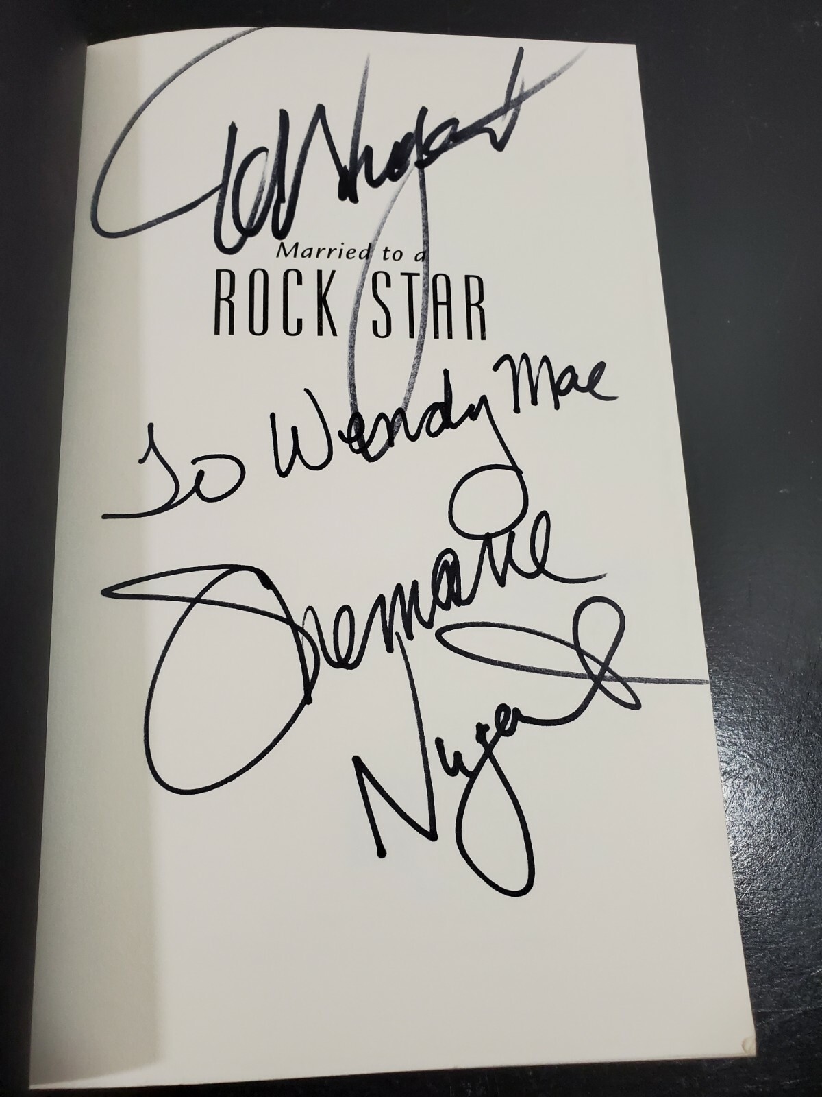 Rock Star book hand signed by Shemane Nugent and Ted Nugent
