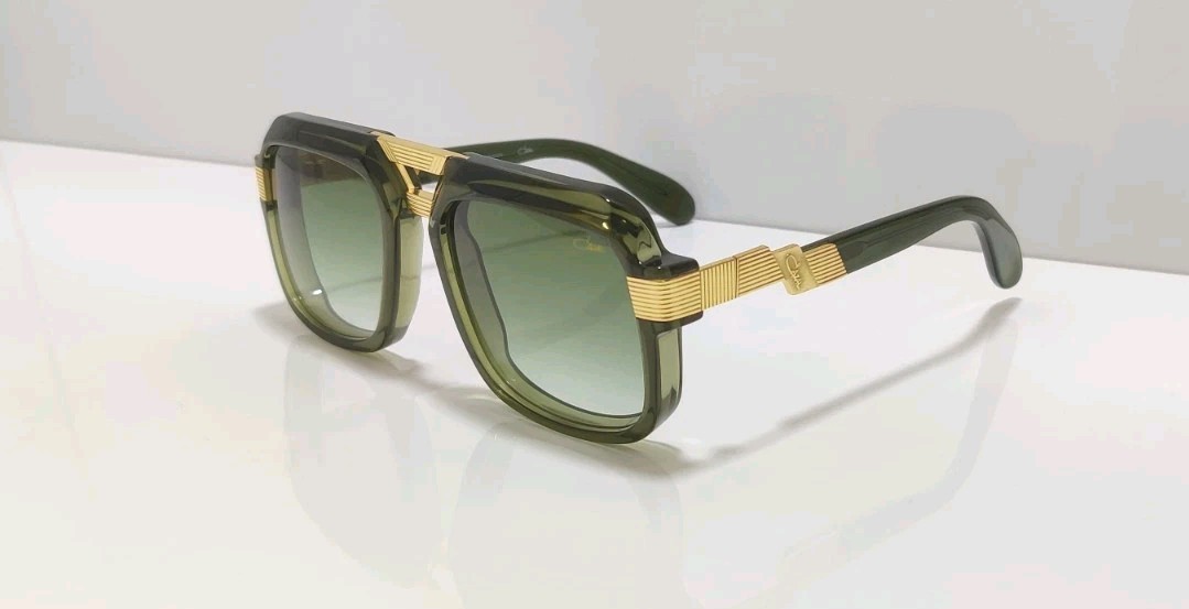 Cazal Eyeglasses Full Green & Gold Frame Green Tinted Lens Vintage eyewear Cazal Eyeglasses Full Green & Gold Frame Green Tinted Lens Vintage eyewear