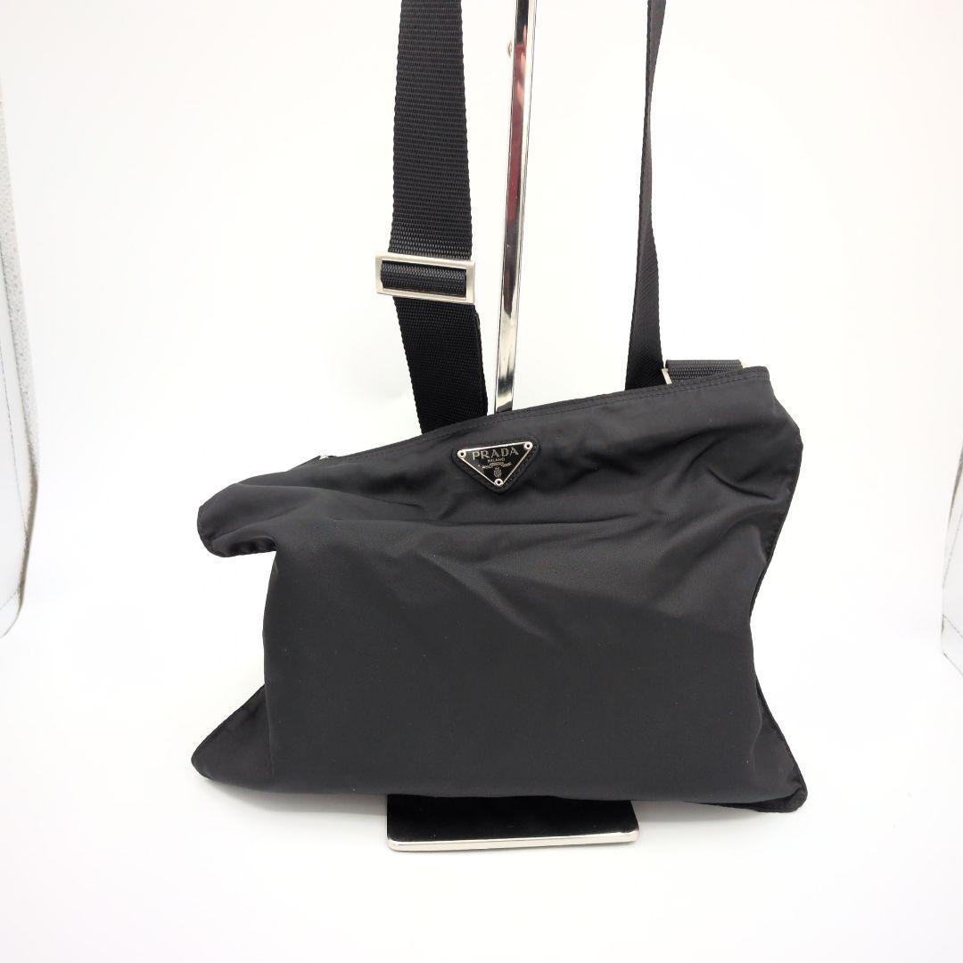 Excellent condition PRADA Shoulder Bag Nylon Black Triangle Logo