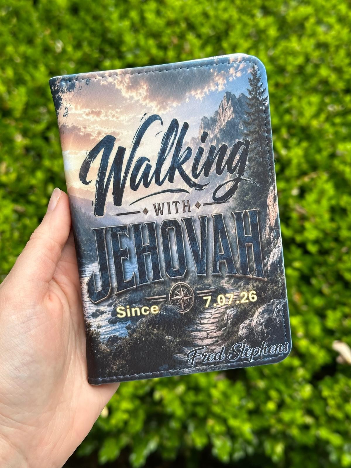 JW Mini Tract Holder - Walking With Jehovah- Personalize 