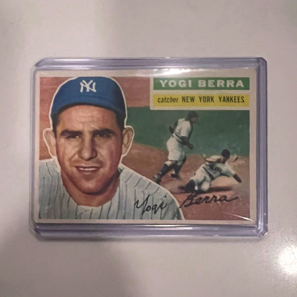 1956 Topps Yogi Berra #110 New York Yankees Gray Back Baseball Card