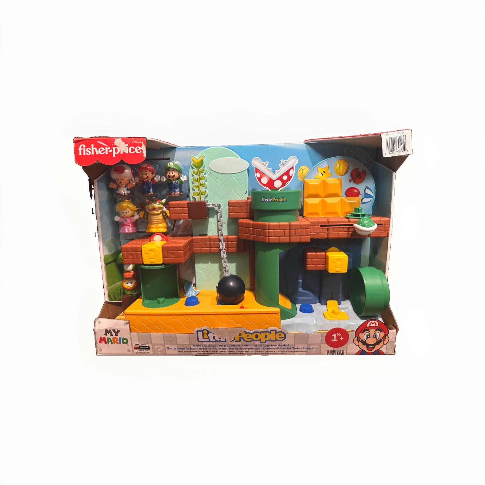 Fisher-Price Little People My 1st Mario Super Mario Playset w/ Figures 1+ Years Fisher-Price Little People My 1st Mario Super Mario Playset w/ Figures 1+ Years
