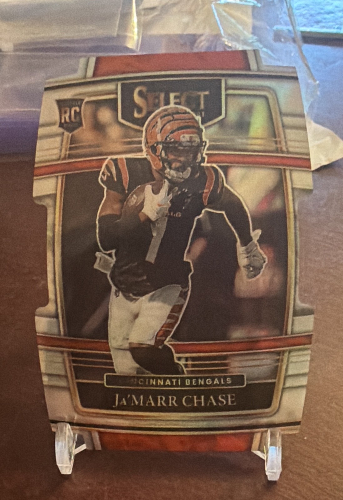 2021 Panini Select - Concourse Ja\'Marr Chase #47 Silver Prizm Die-Cut (RC) 2021 Panini Select - Concourse Ja\'Marr Chase #47 Silver Prizm Die-Cut (RC)