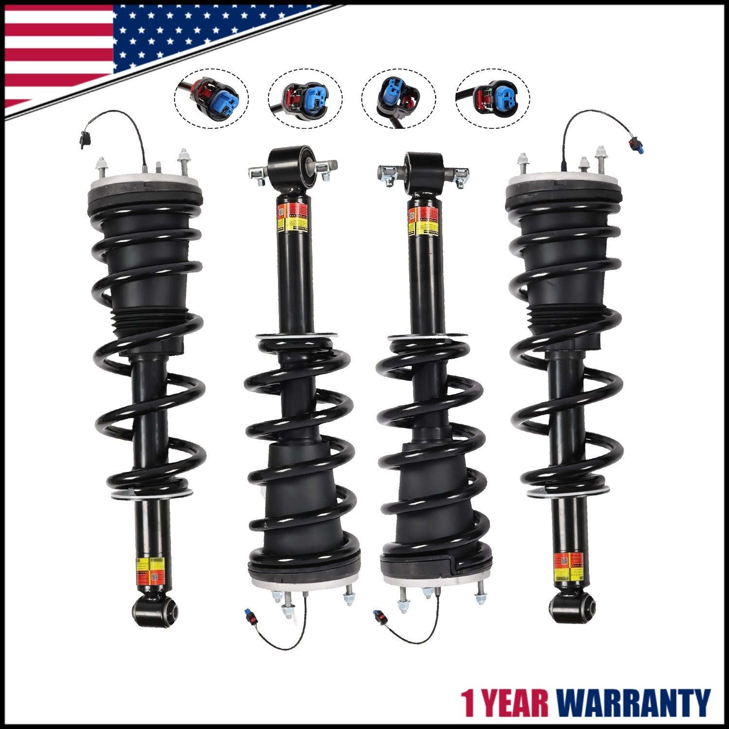 4x Front Rear Shock Strut Magnetic For Escalade Chevy Tahoe GMC Yukon XL 2021-