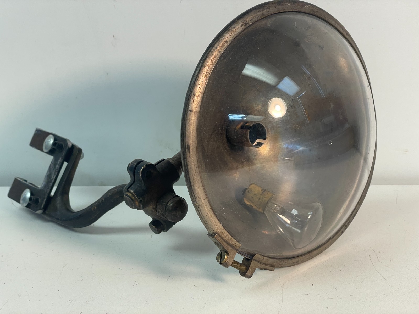 1919 Kaufmann Brass Motorcycle Headlight Santa Ana California 1917 1919 Kaufmann Brass Motorcycle Headlight Santa Ana California 1917