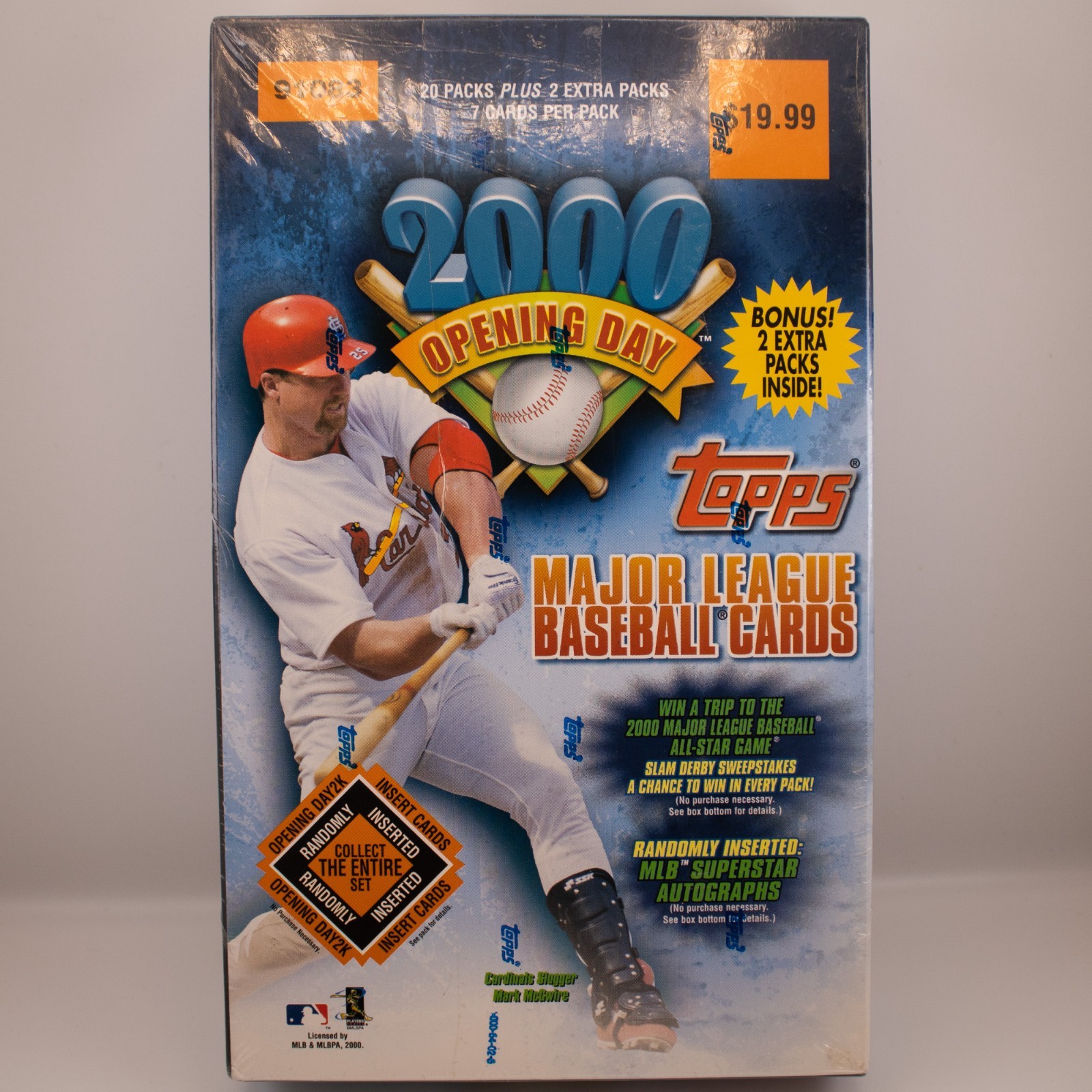 2000 Topps MLB OPENING DAY Baseball Factory Sealed Retail Box 22 Packs Autograph