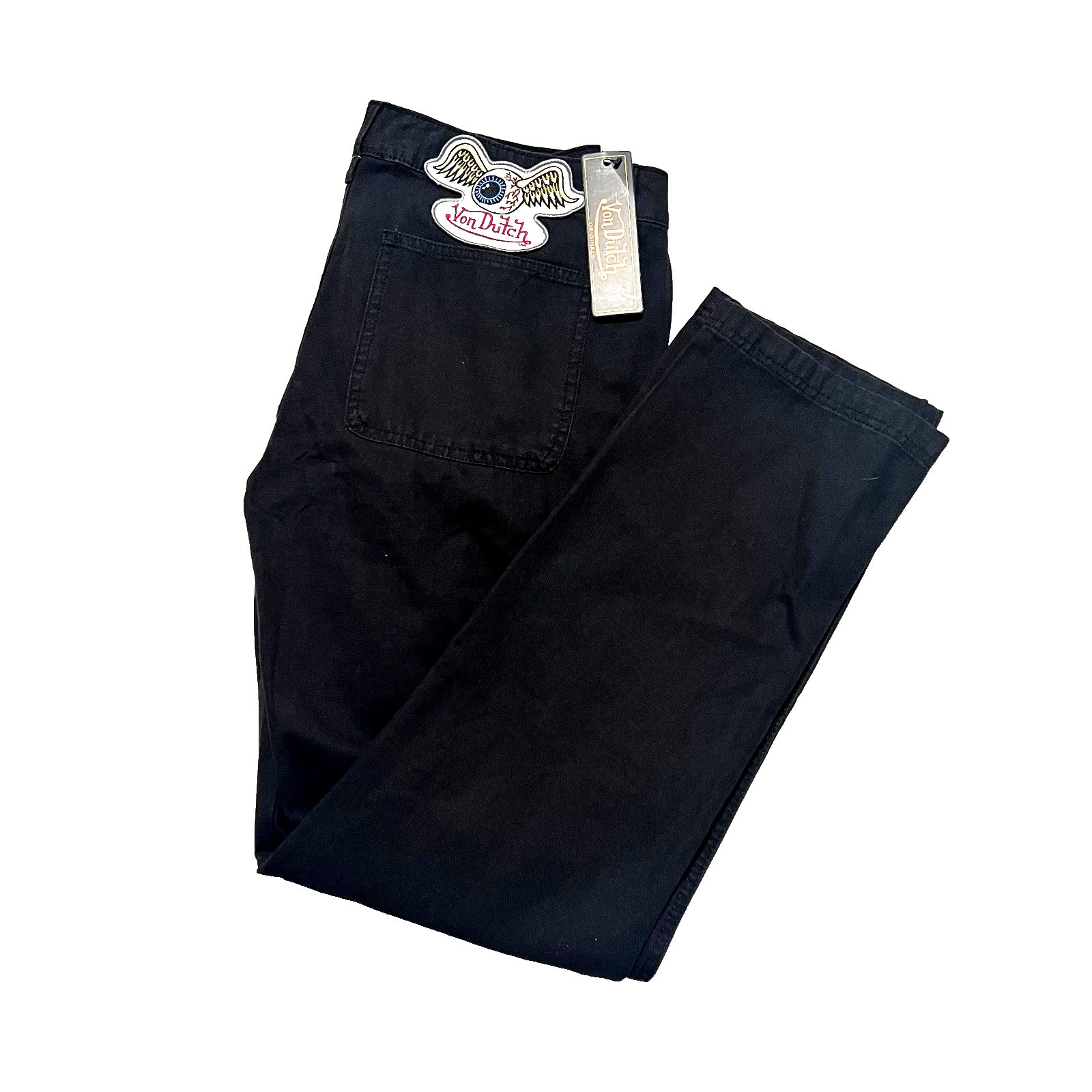 Von Dutch Grunge Logo Double Knee Carpenter Pants Mens 32x32 Y2K Streetwear