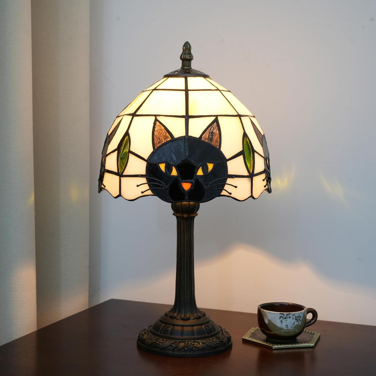 Tiffany Style Black Cat Stained Glass Table Lamp Cute Small Quirky Table Lamp Be Tiffany Style Black Cat Stained Glass Table Lamp Cute Small Quirky Table Lamp Be